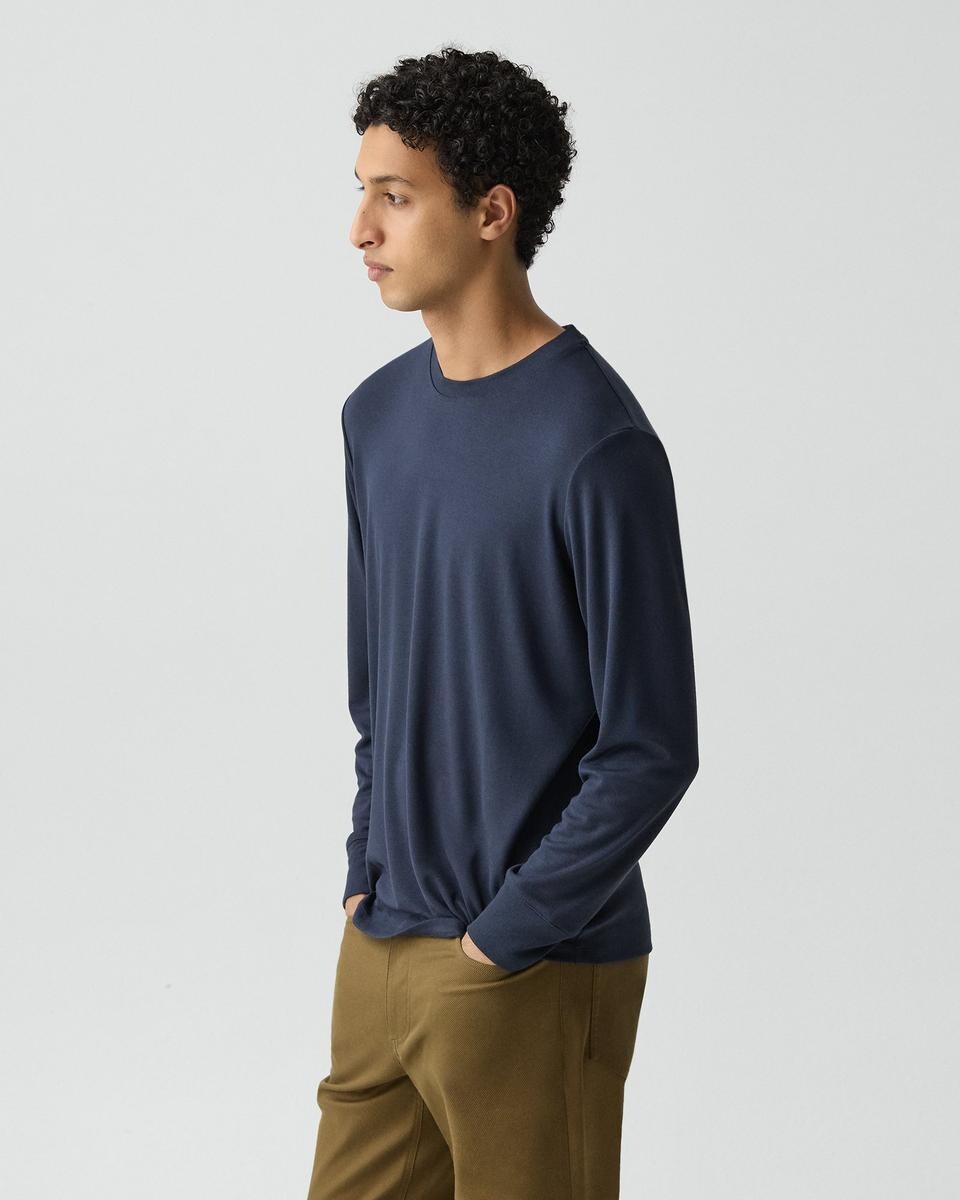 Essential Long-Sleeve Tee in Anemone Modal Jersey