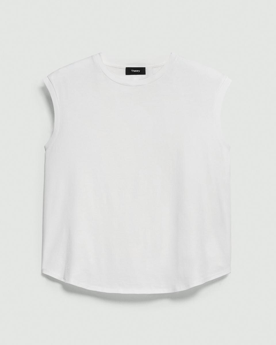 Shirttail Tank Top in Cotton