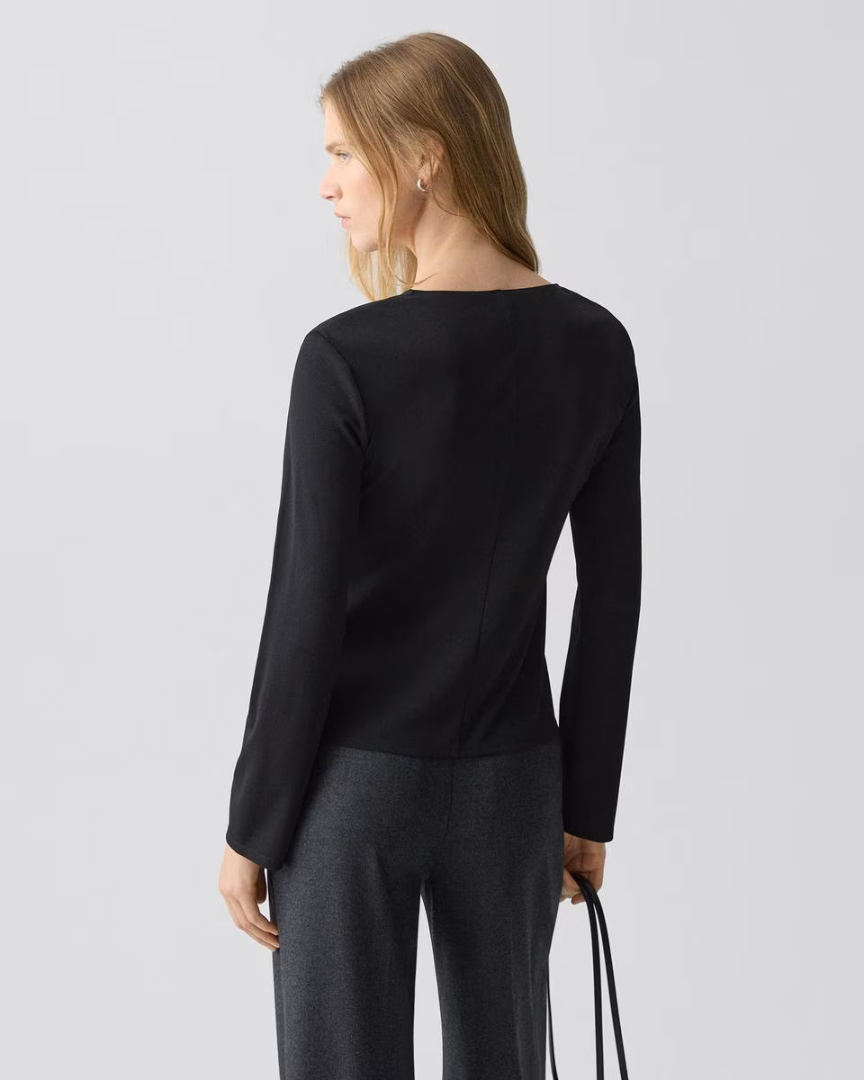 Gathered Top in Crepe Jersey