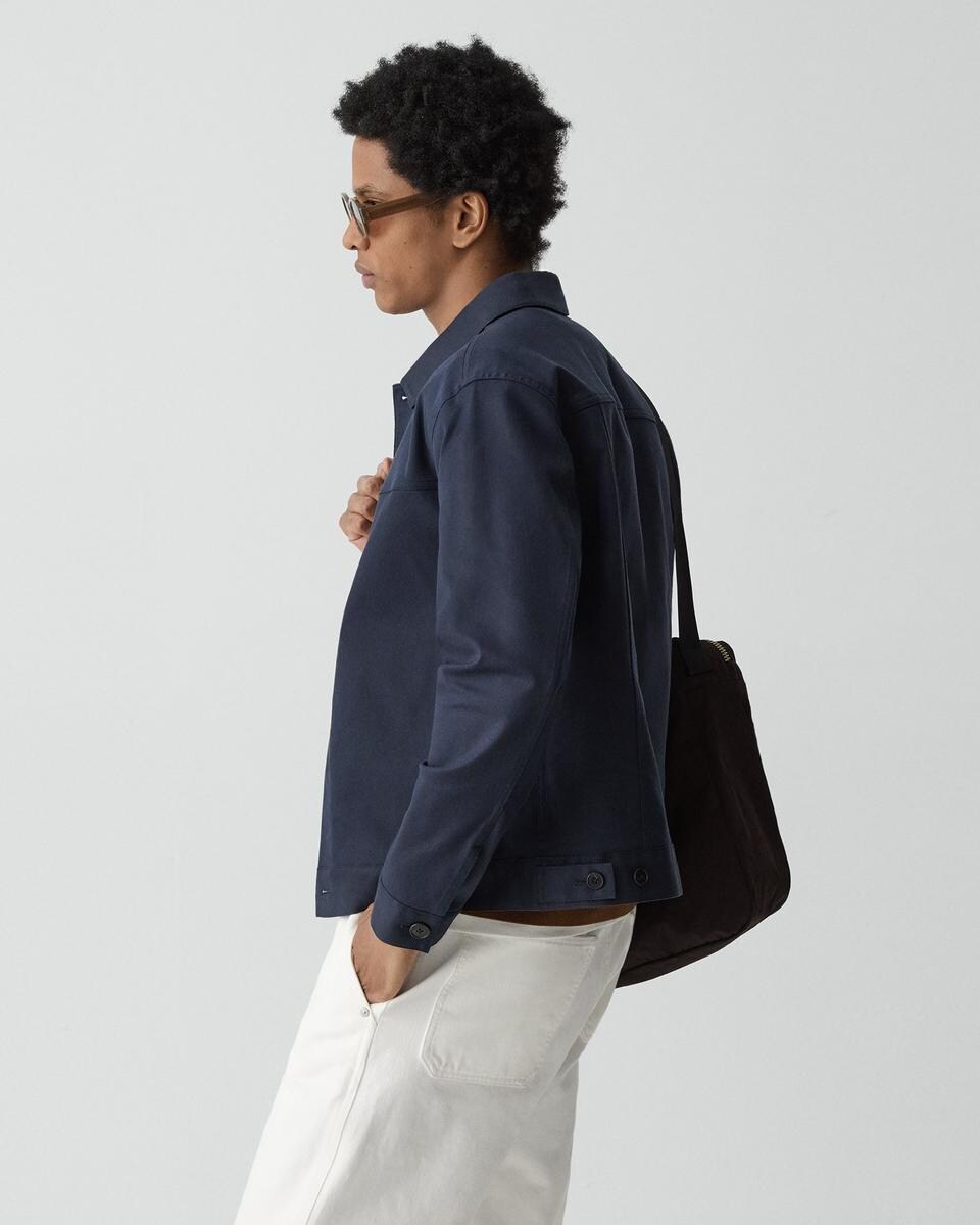 Button Jacket in Twill Stretch