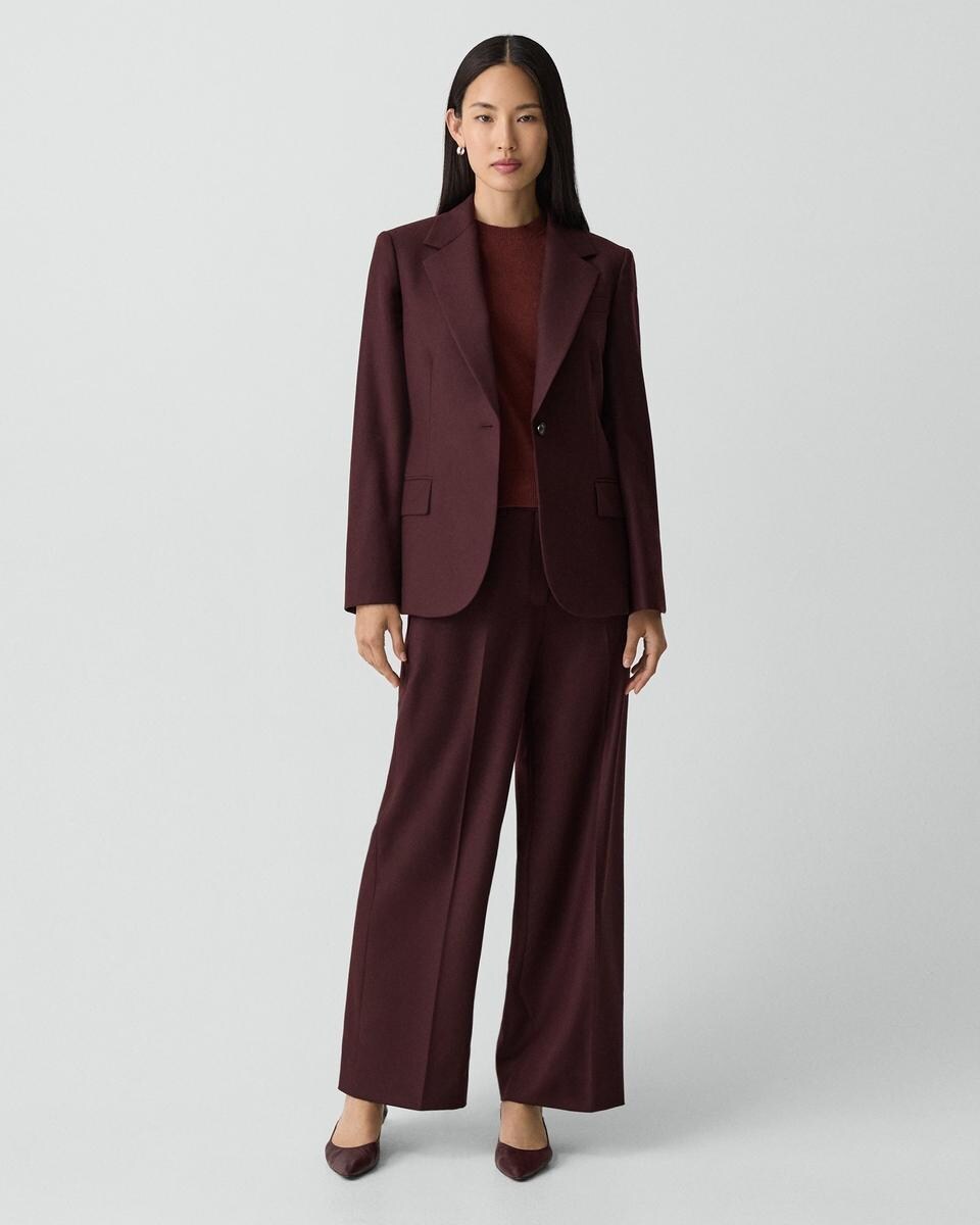 Lynnia Blazer in Sleek Flannel