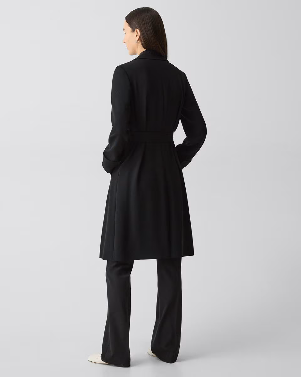 Oaklane Trench Coat in Admiral Crepe