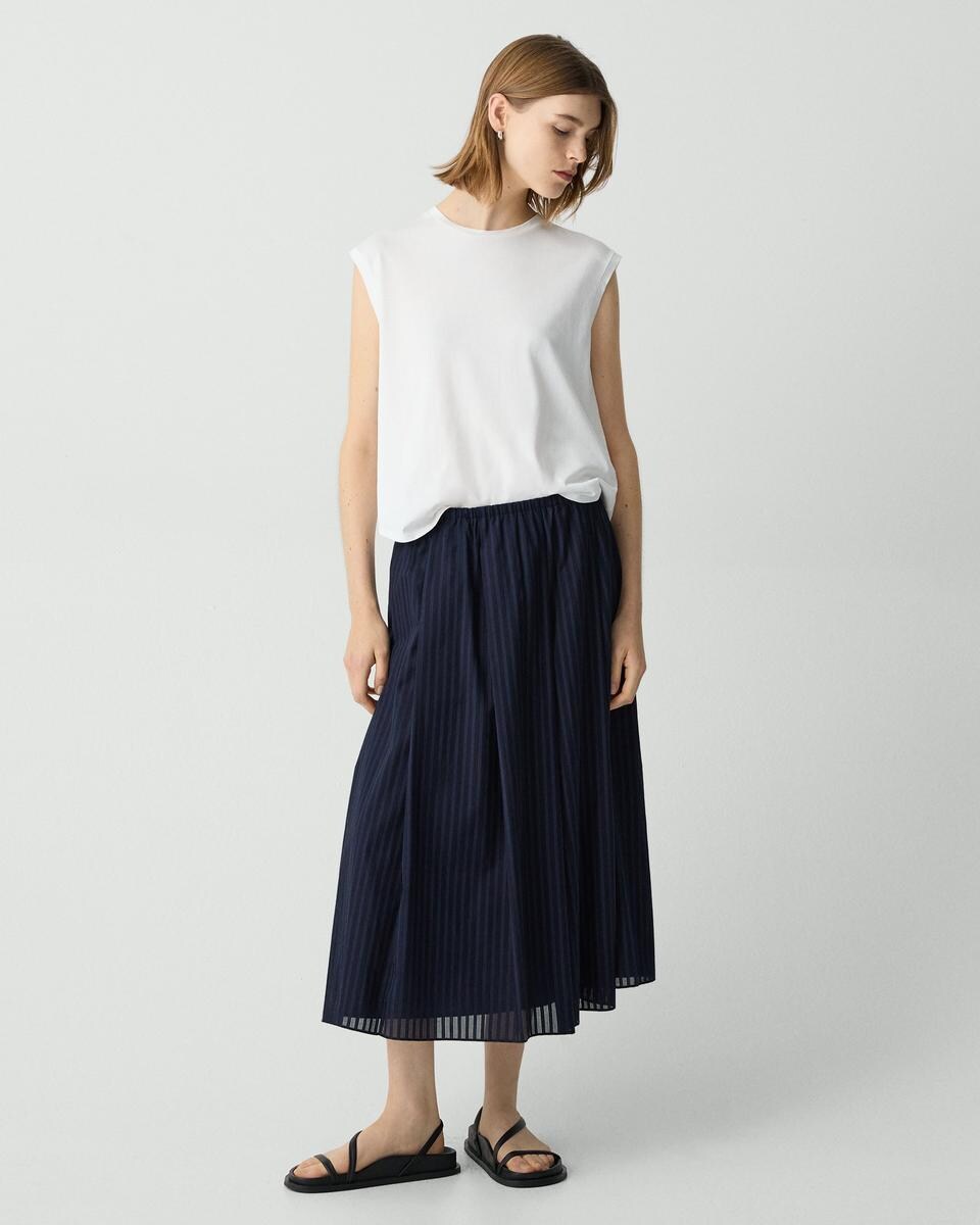 Shirttail Tank Top in Cotton