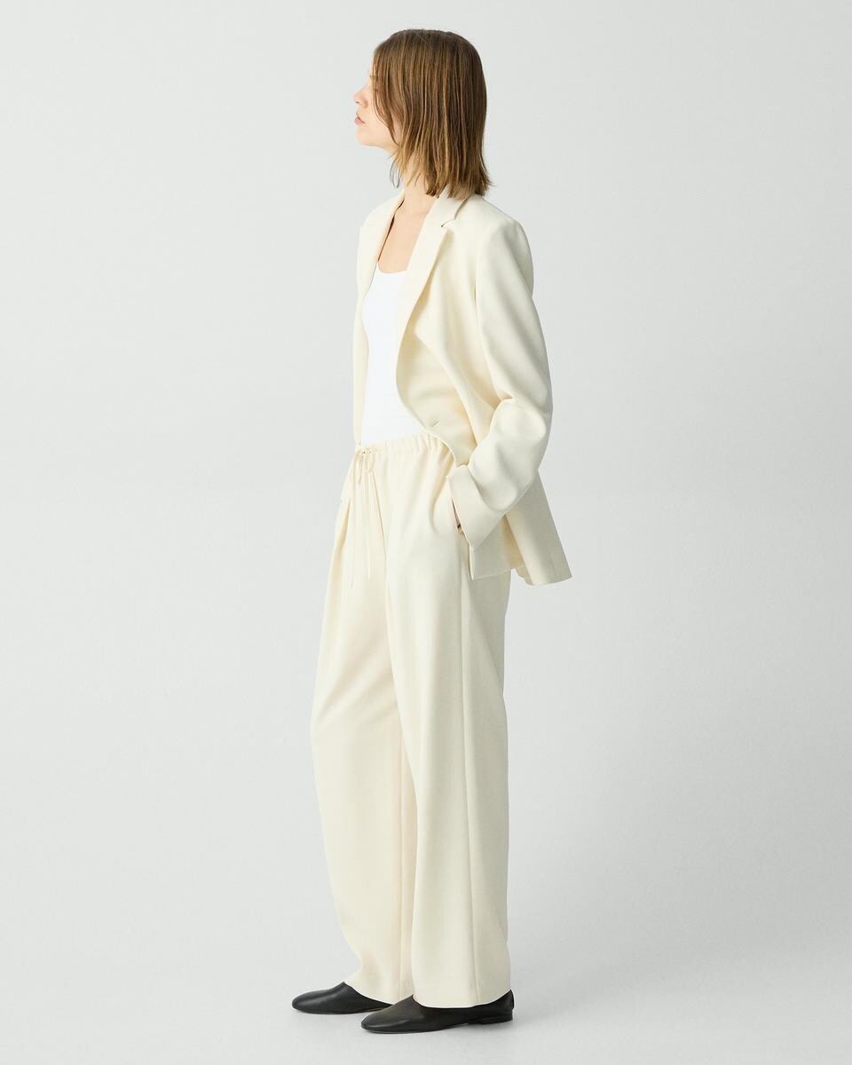 Pleated Pull-On Pant, 30'' in Admiral Crepe