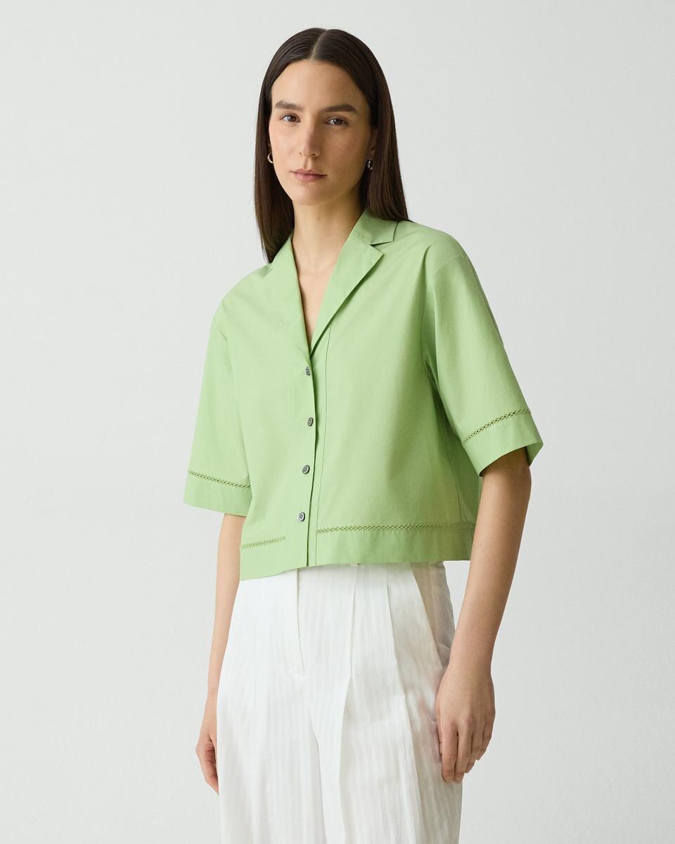 Boxy Camp Shirt in City Poplin