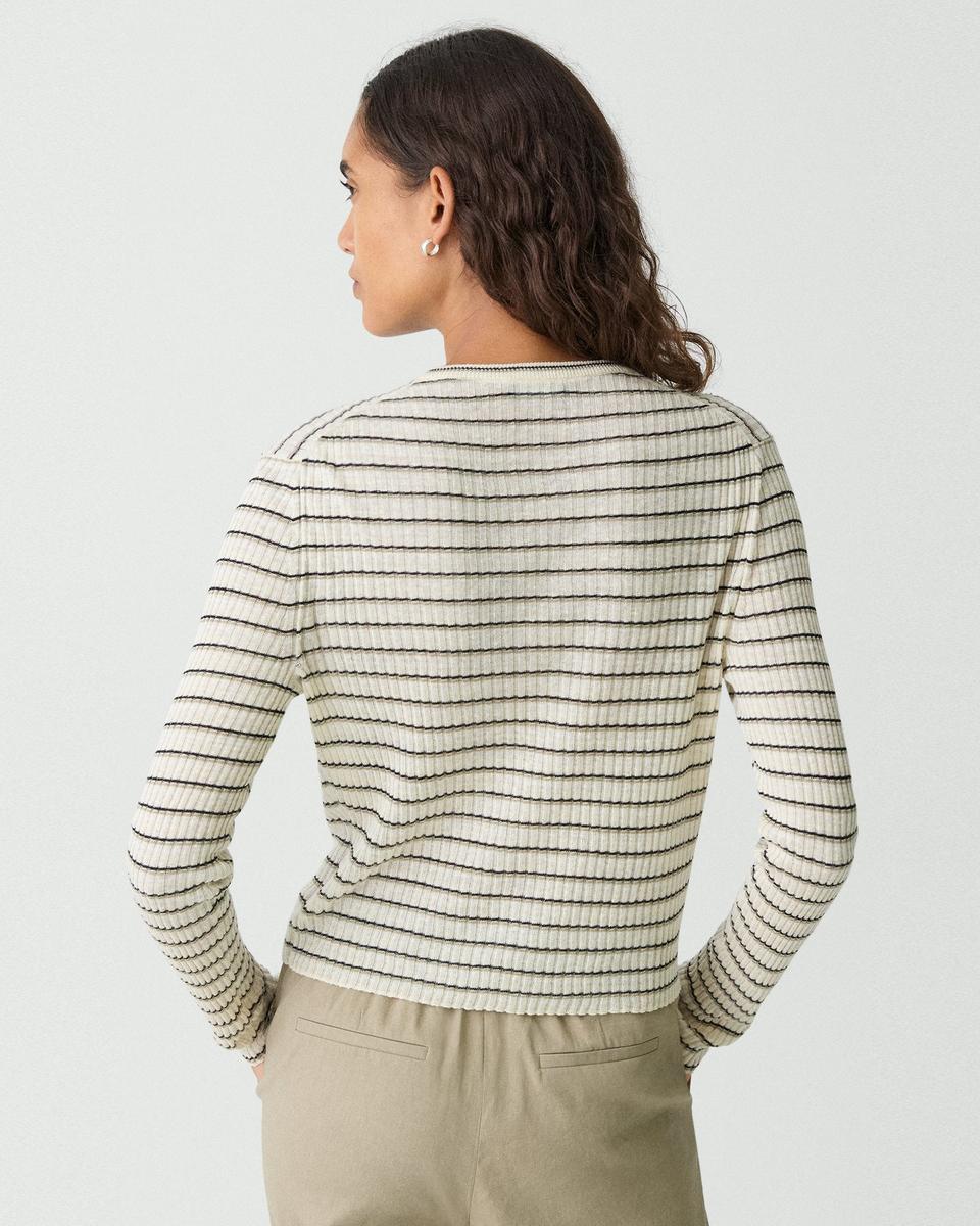 Cropped Cardigan in Linen-Blend