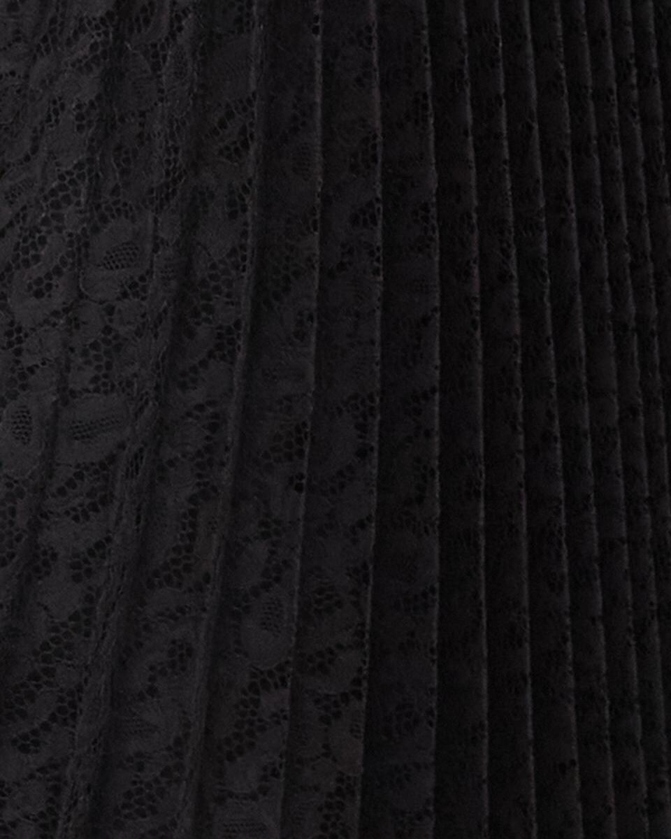 Pleated Midi Skirt in Leopard Lace