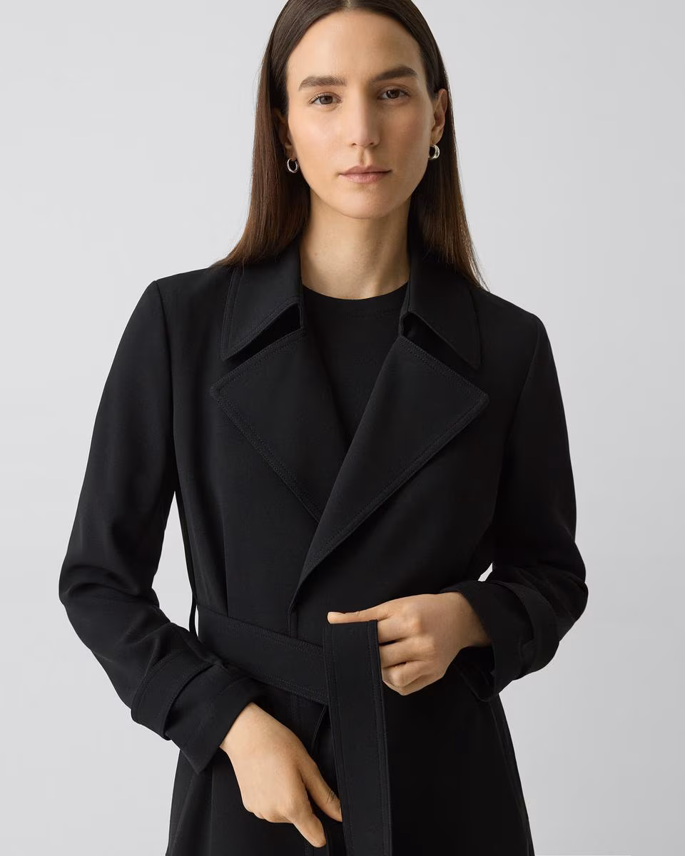 Oaklane Trench Coat in Admiral Crepe