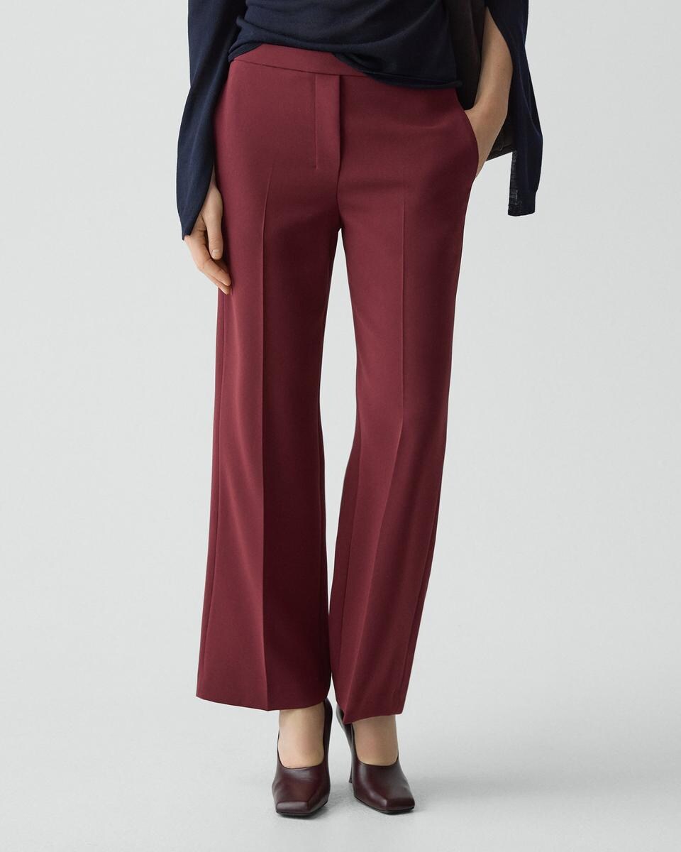 Wide-Leg Pull-On Pant in Admiral Crepe