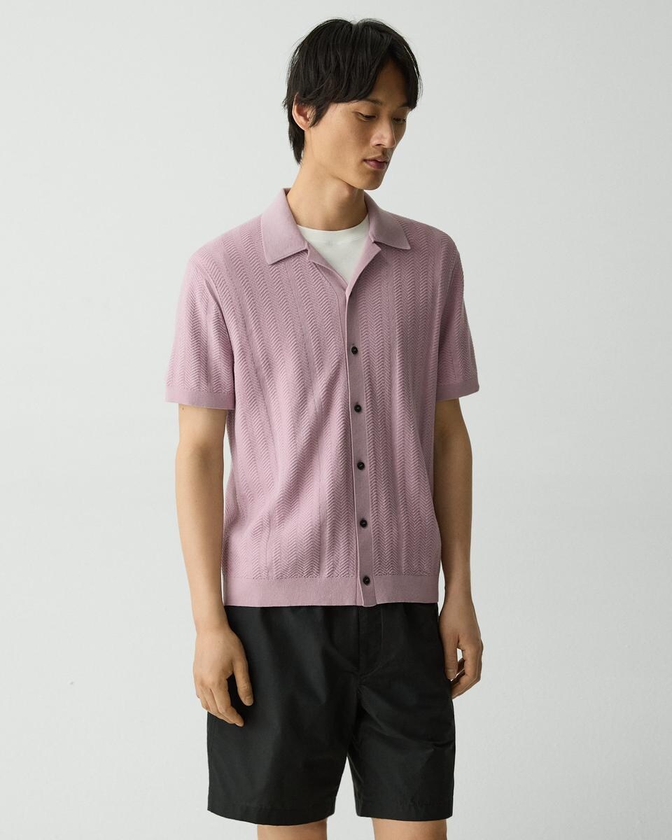 Camp Collar Shirt in Cotton Light Twist