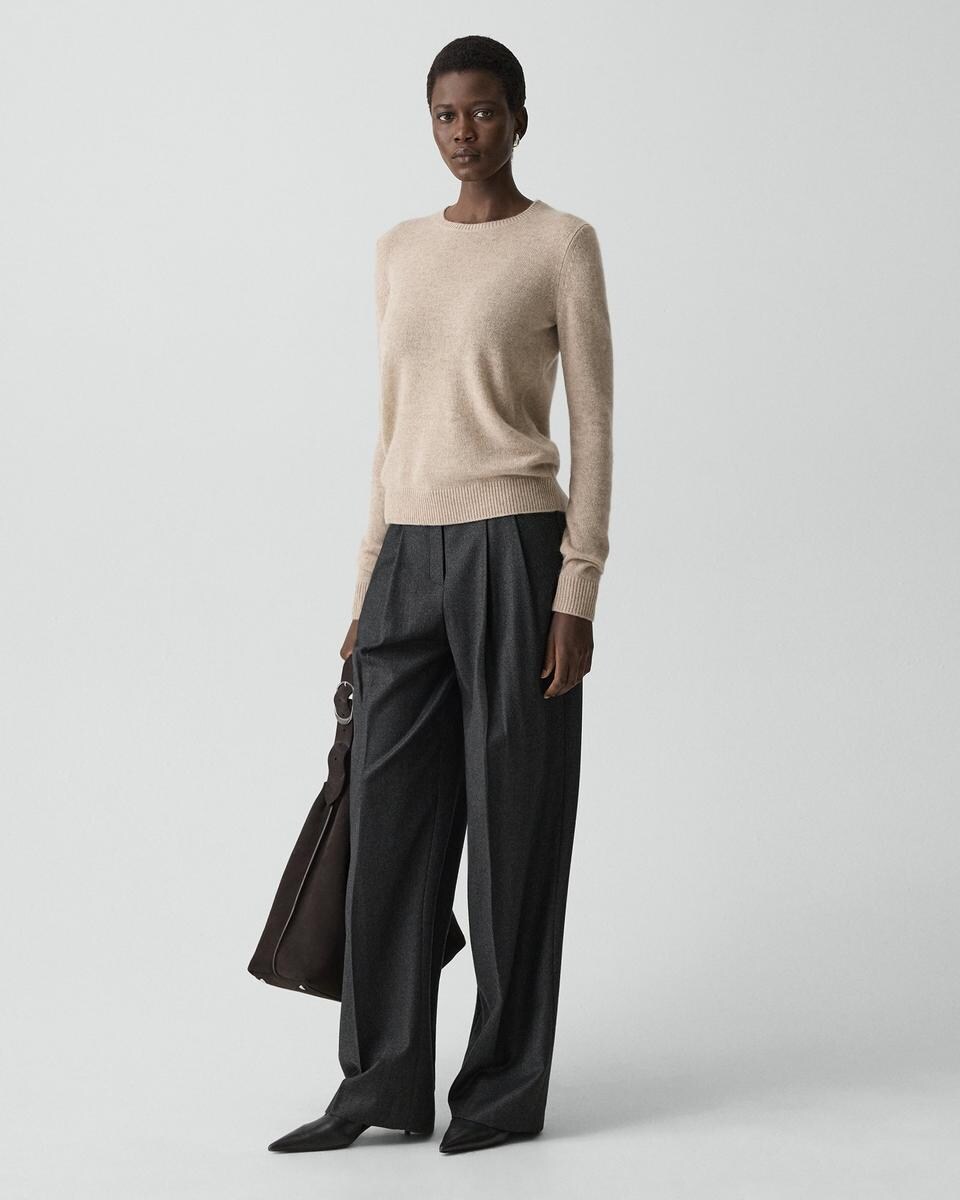 Crewneck Sweater in Feather Cashmere