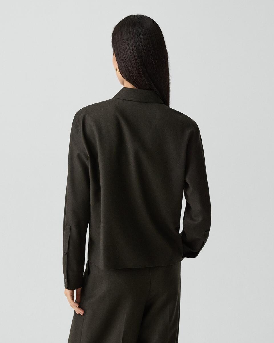 Boxy Shirt in Sleek Flannel