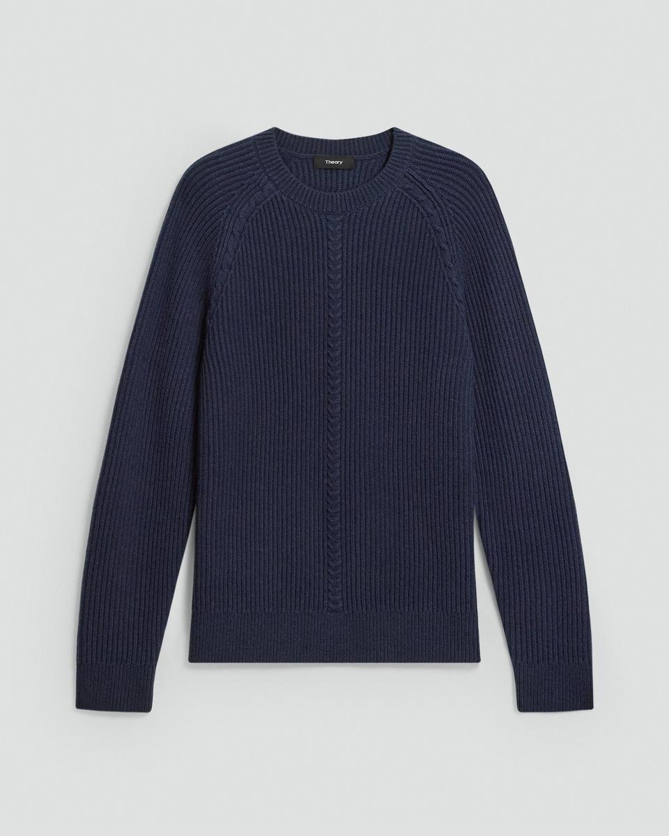 Crewneck Sweater in Wool-Cashmere