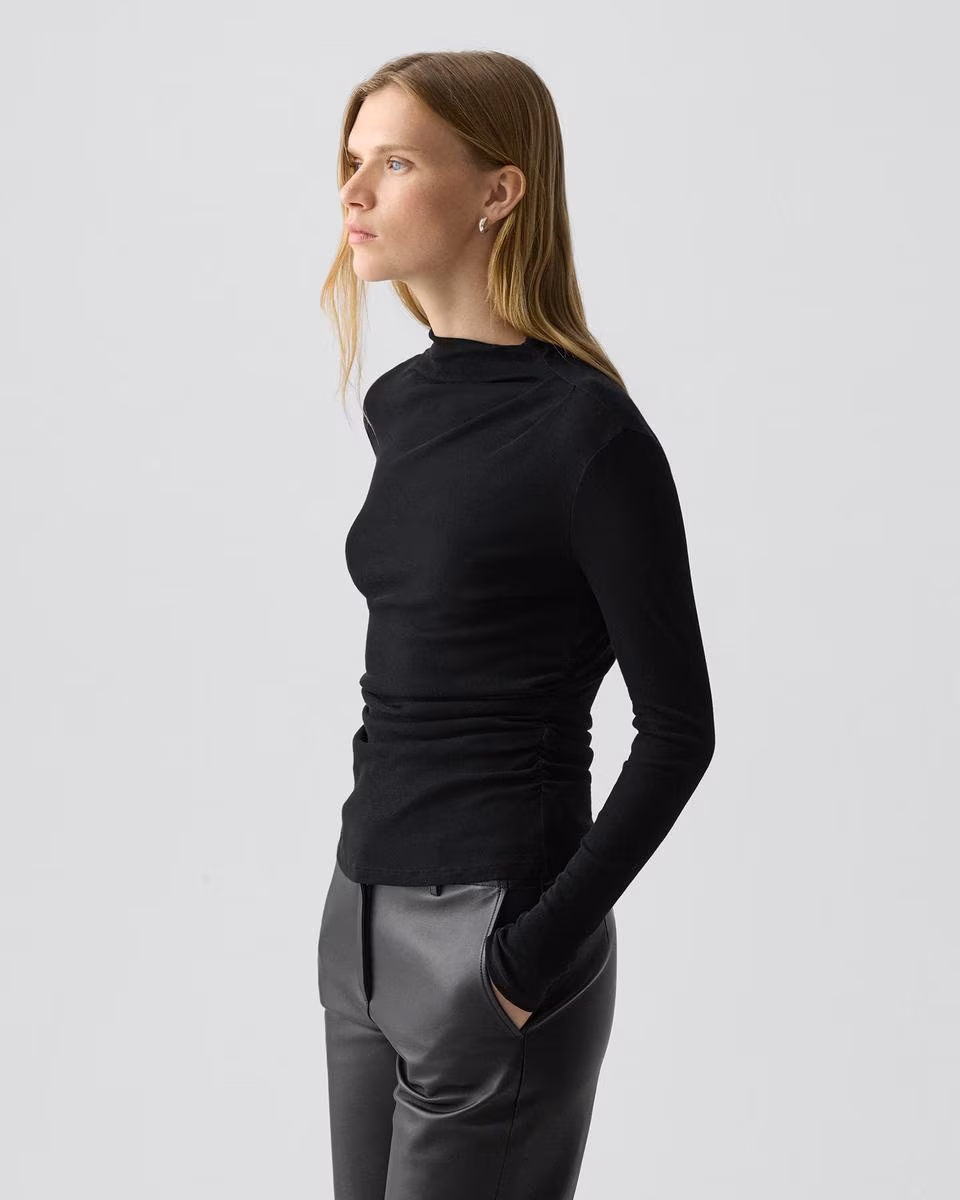 Mock Neck Top in Soft Rib