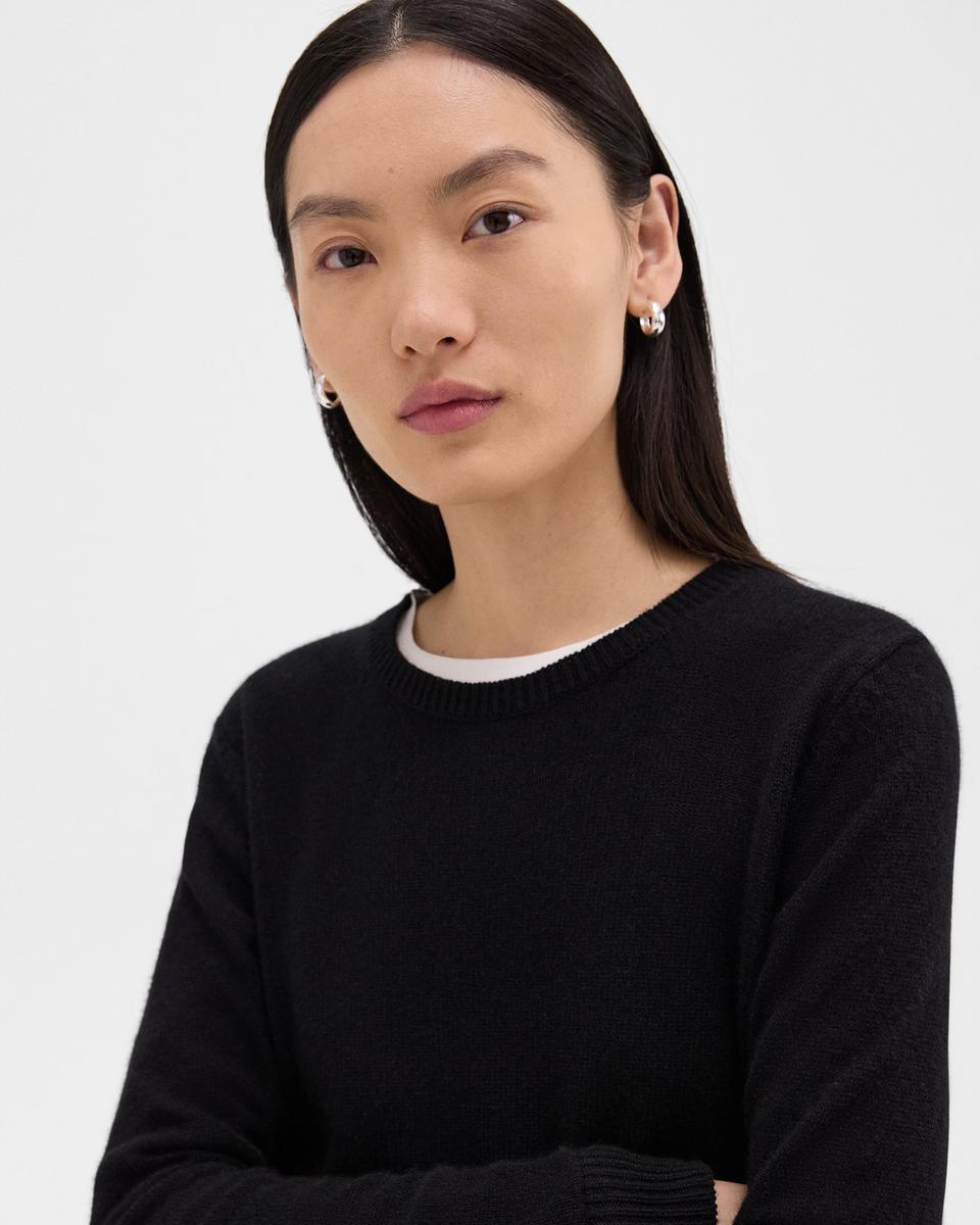 Crewneck Sweater in Feather Cashmere