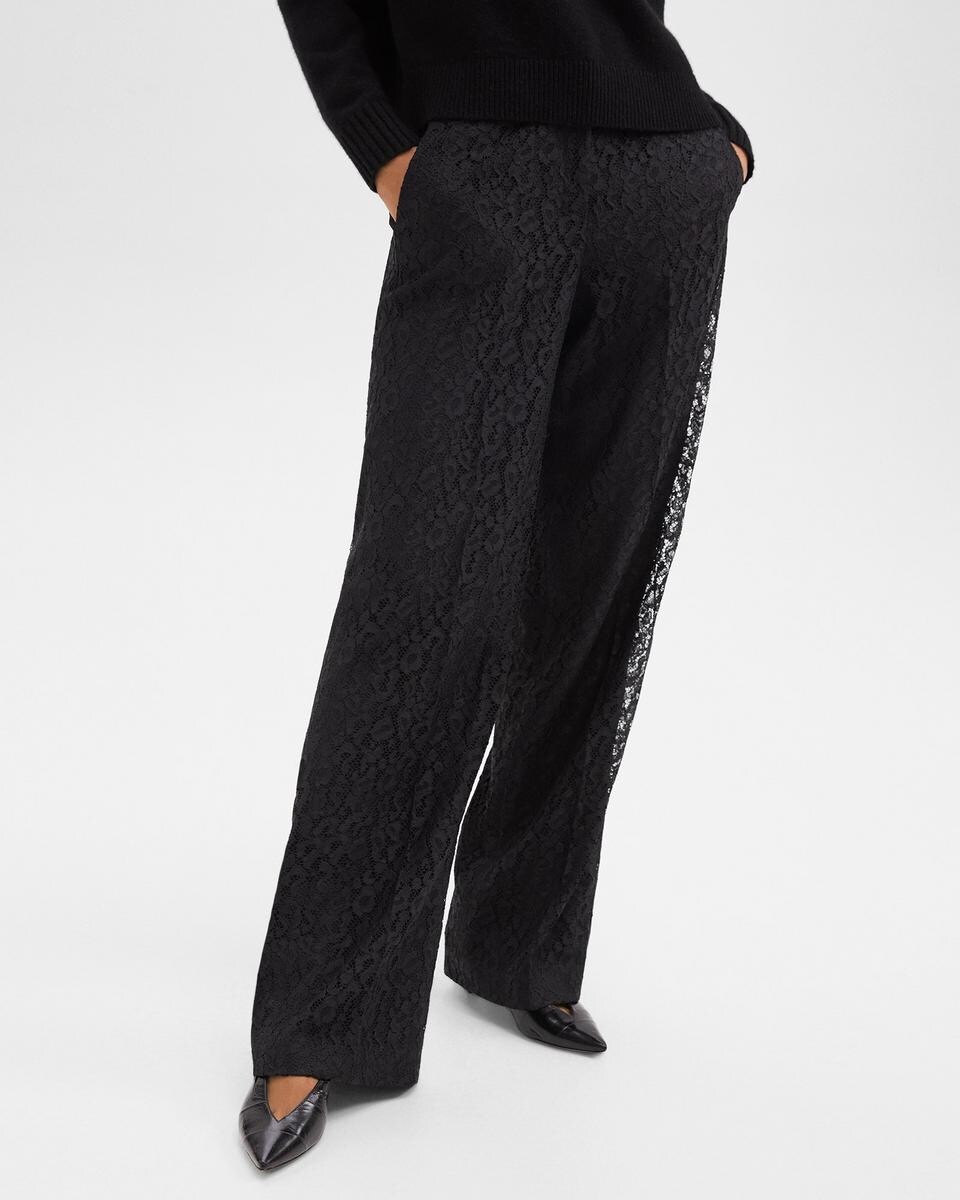 Tailored Pant in Leopard Lace