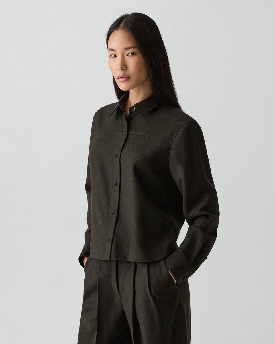 Boxy Shirt in Sleek Flannel