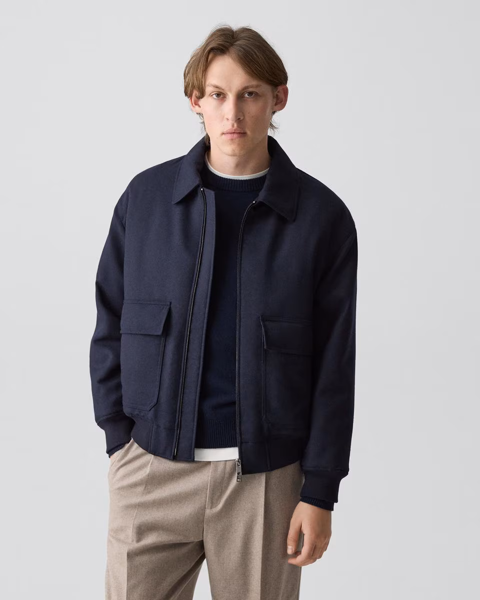Modern Aviator Jacket in Dapper Wool