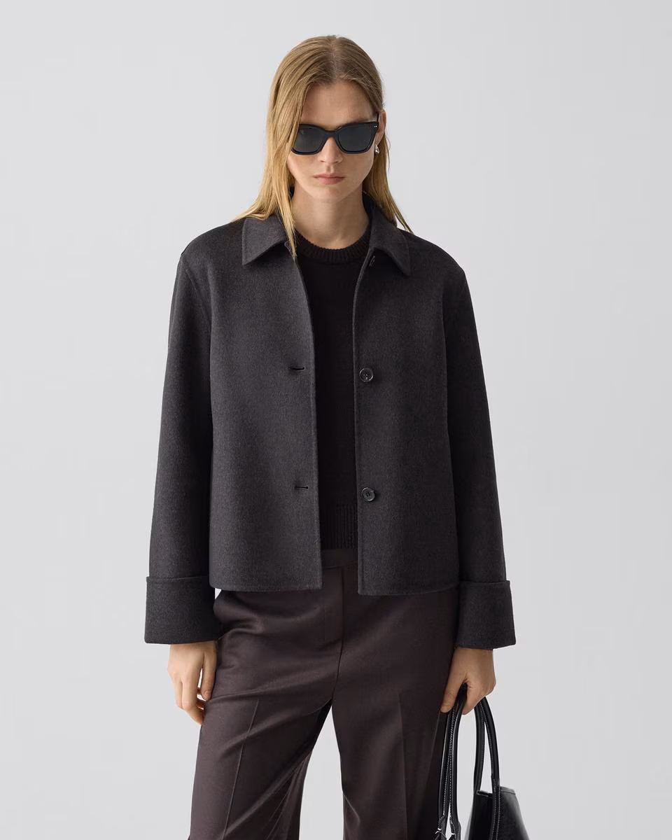 Boxy Cuff Jacket in Double-Face Wool-Cashmere