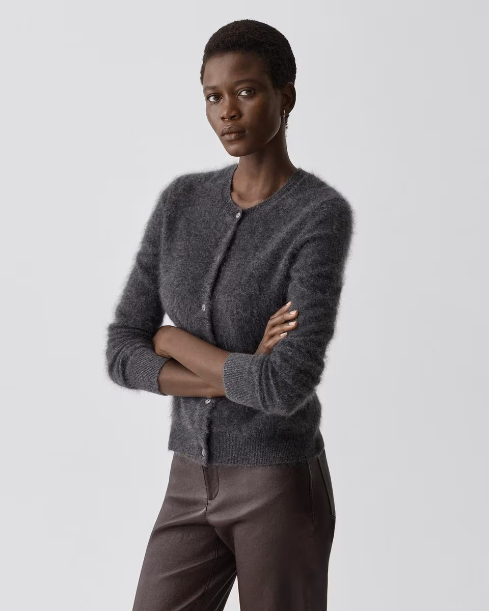 Brushed Cardigan in Airy Cashmere