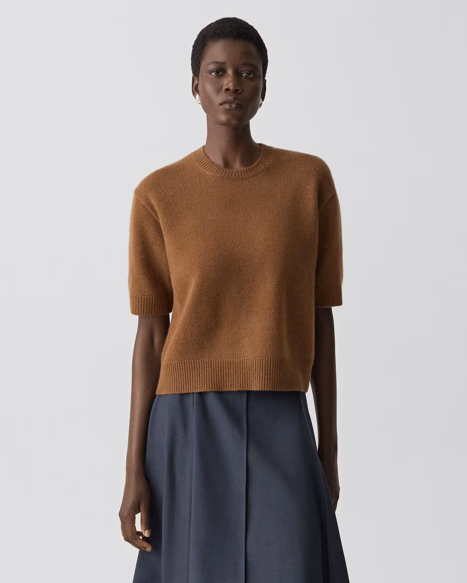 Cropped Tee in Cashmere