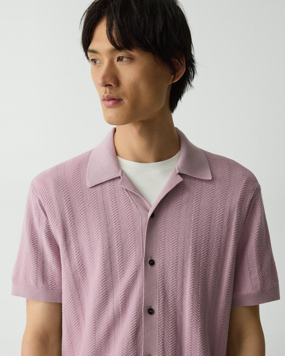 Camp Collar Shirt in Cotton Light Twist
