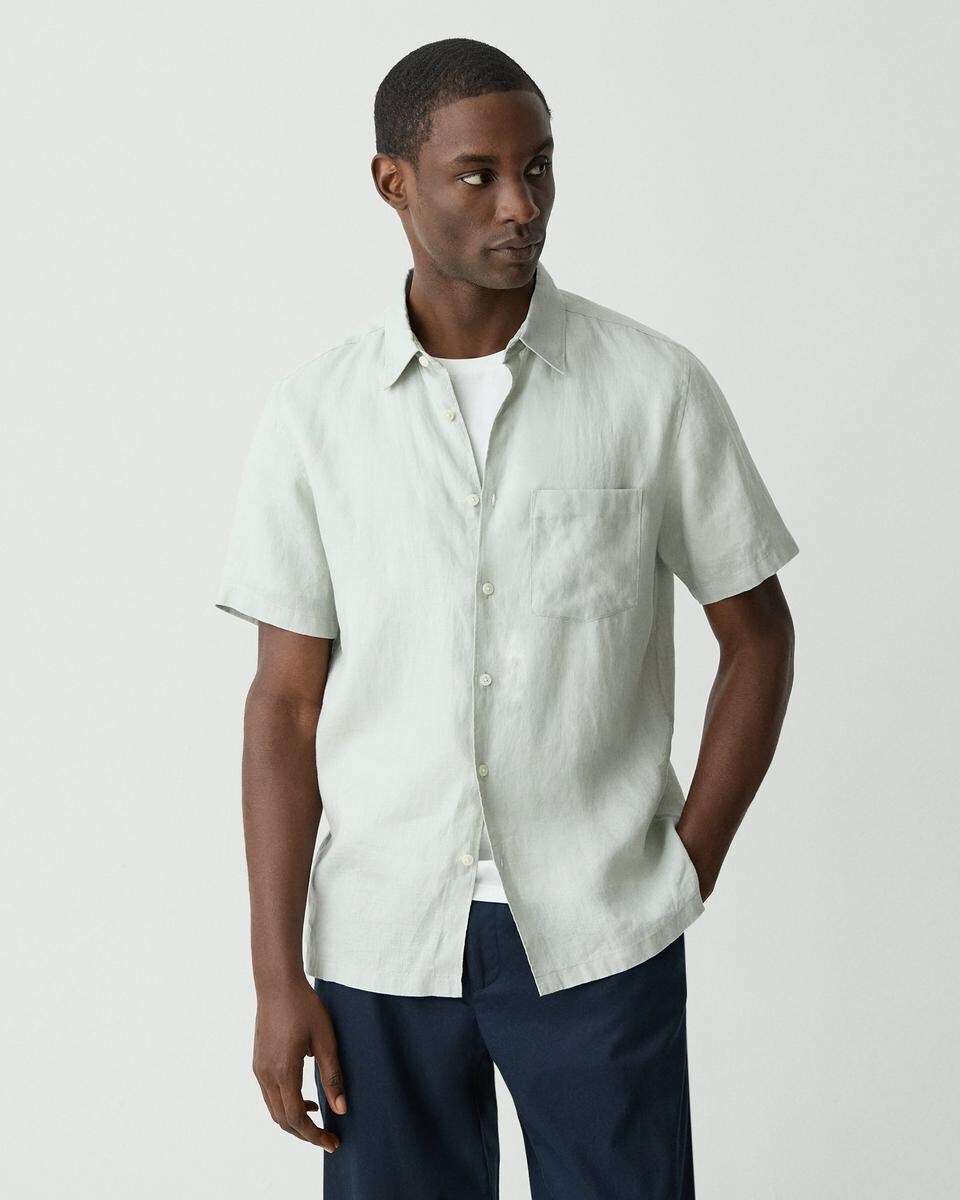 Irving Short-Sleeve Shirt in Relaxed Linen