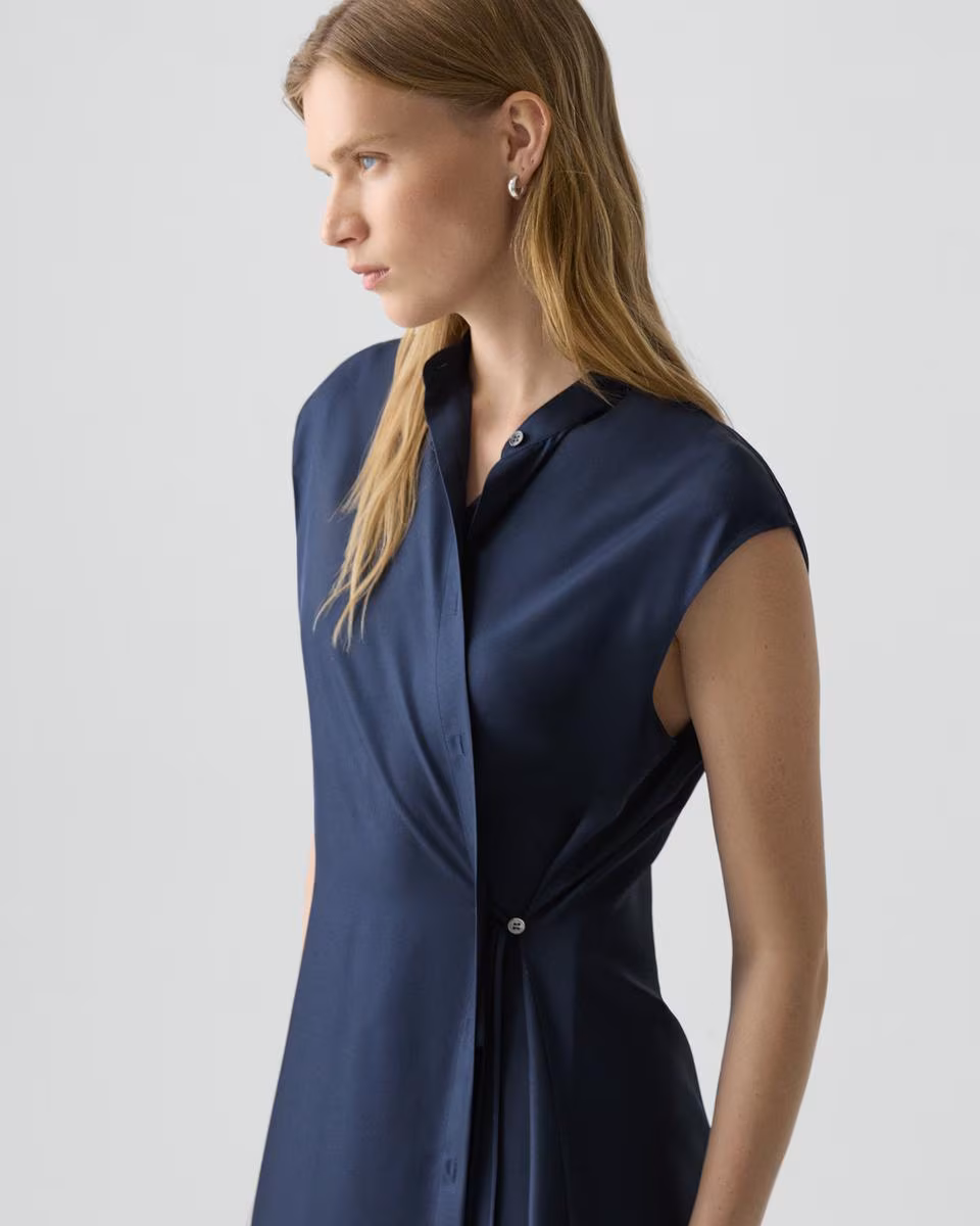 Convertible Wrap Dress in Mod Silk Twill