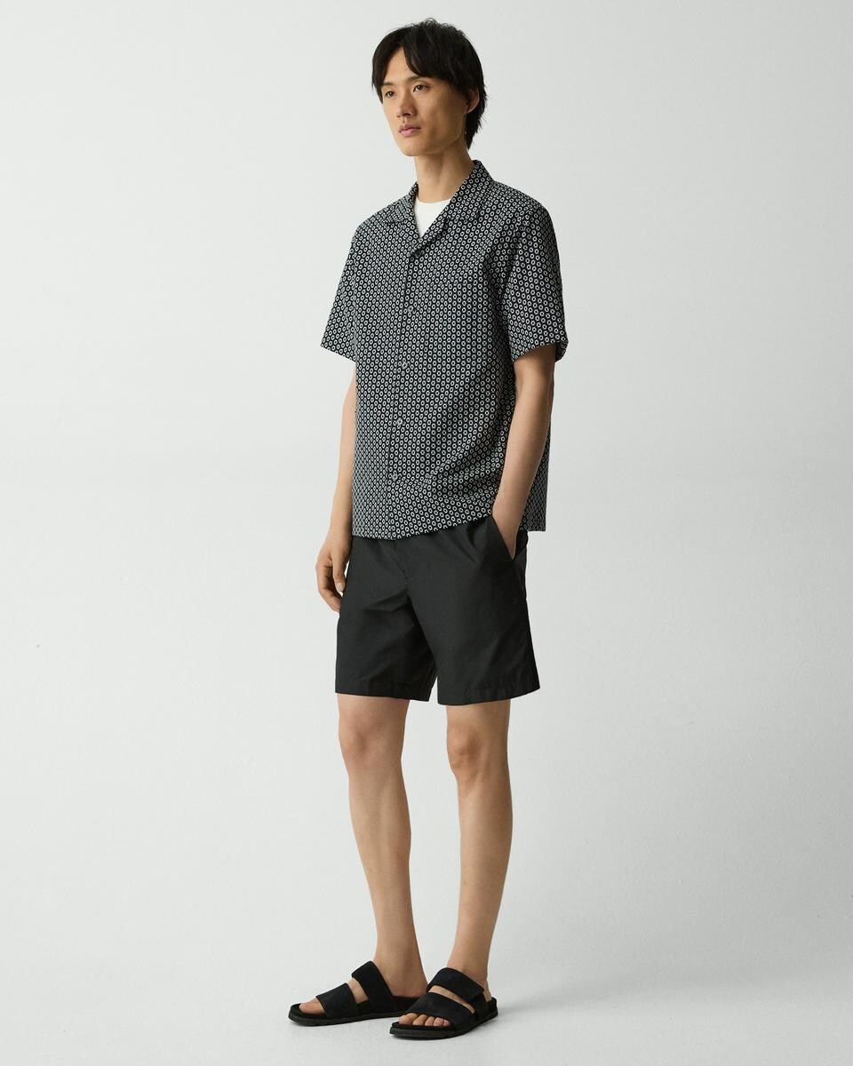 Noll Camp Shirt in Geometric Cotton