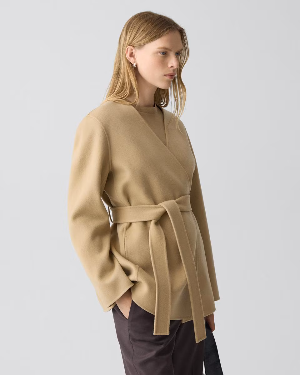 Cardigan Jacket in Double-Face Wool-Cashmere