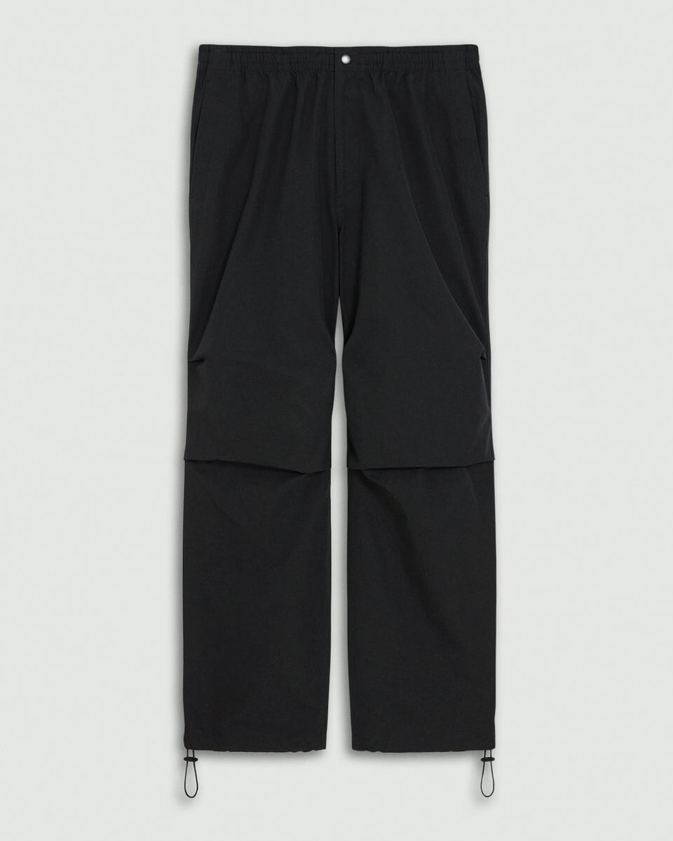 Wide-Leg Drawstring Pant in Cotton-Blend