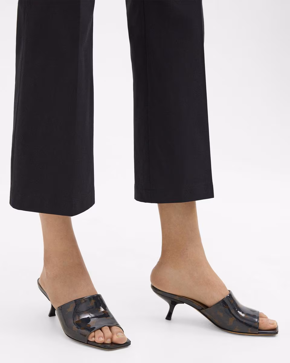 Mule Sandal in Tortoiseshell Printed Leather