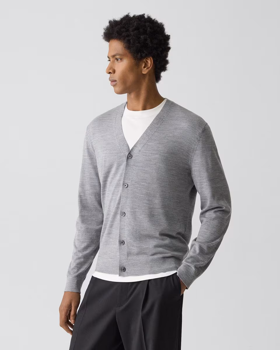 V-Neck Cardigan in Regal Wool