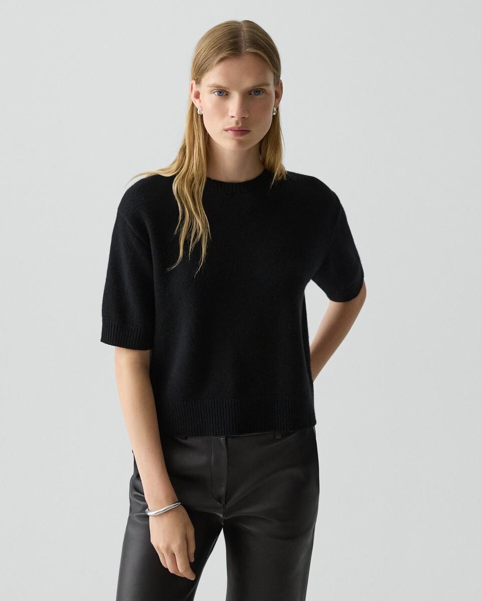Cropped Tee in Cashmere