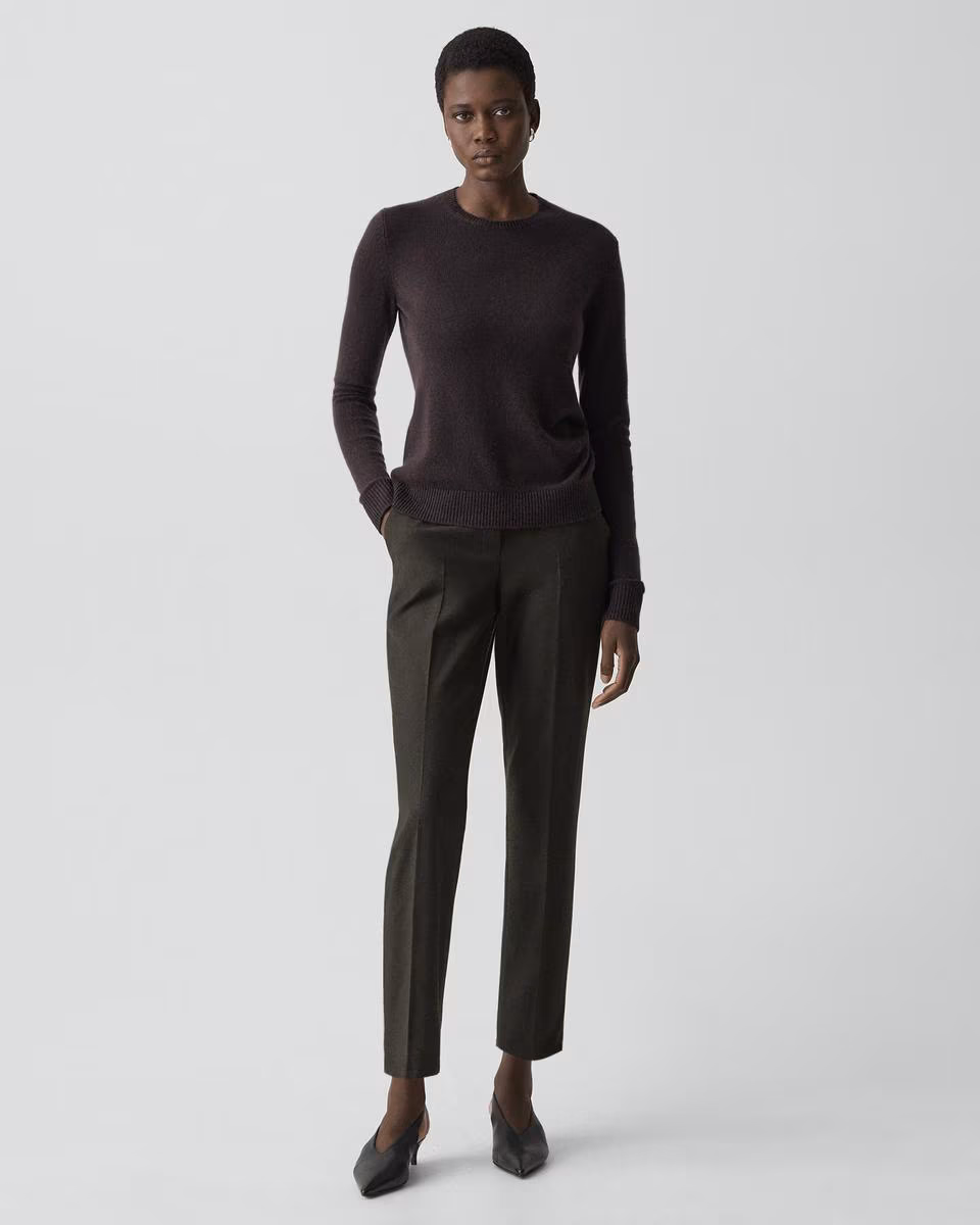 Crewneck Sweater in Feather Cashmere