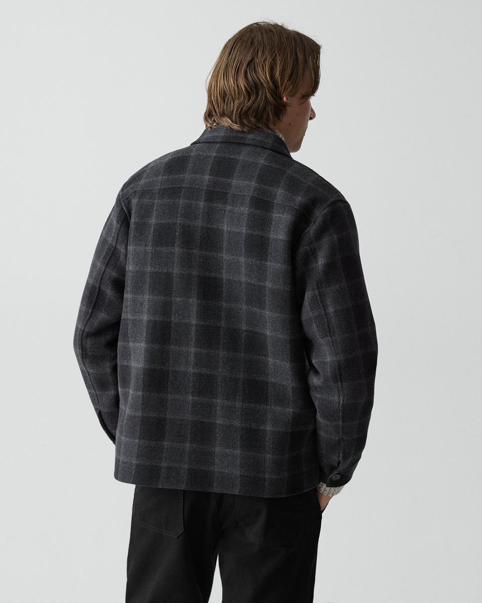 Overshirt in Checked Double-Face Wool-Cashmere