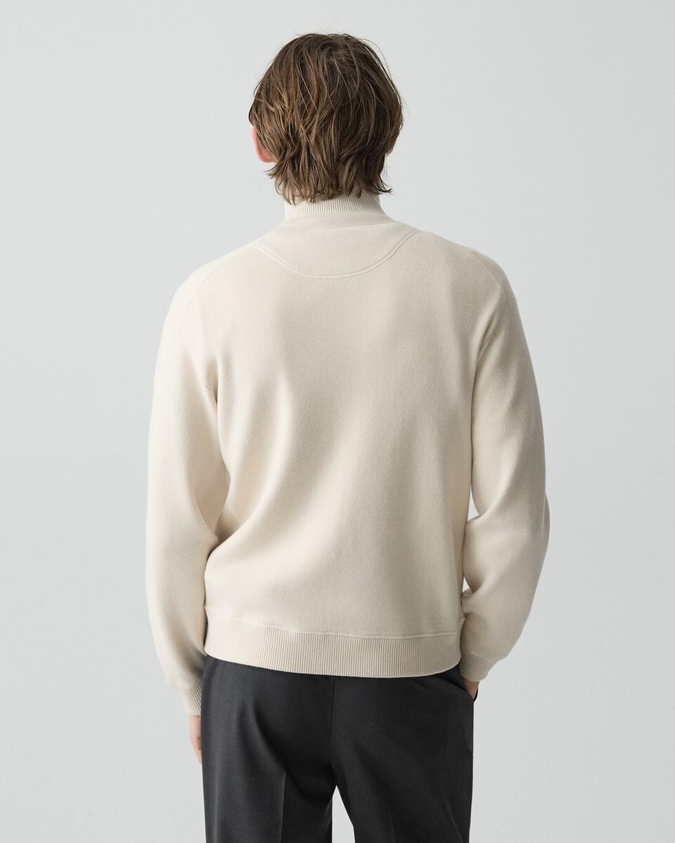 Relaxed Quarter-Zip Sweatshirt in Wool Bilen