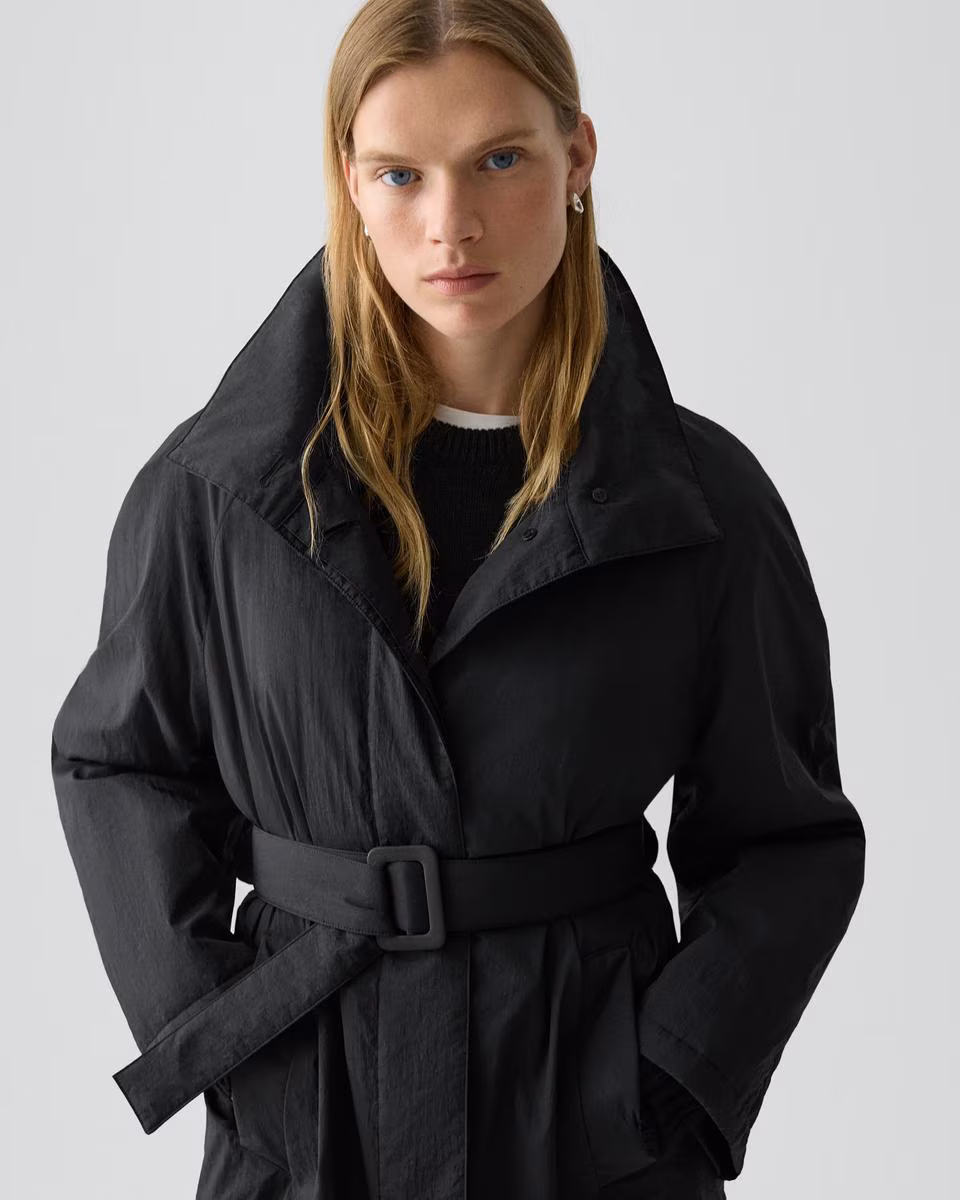 Cropped Parka in Nylon