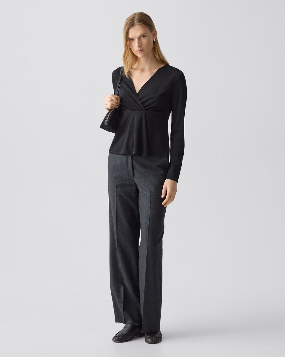 Classic Straight Pant in Sleek Flannel