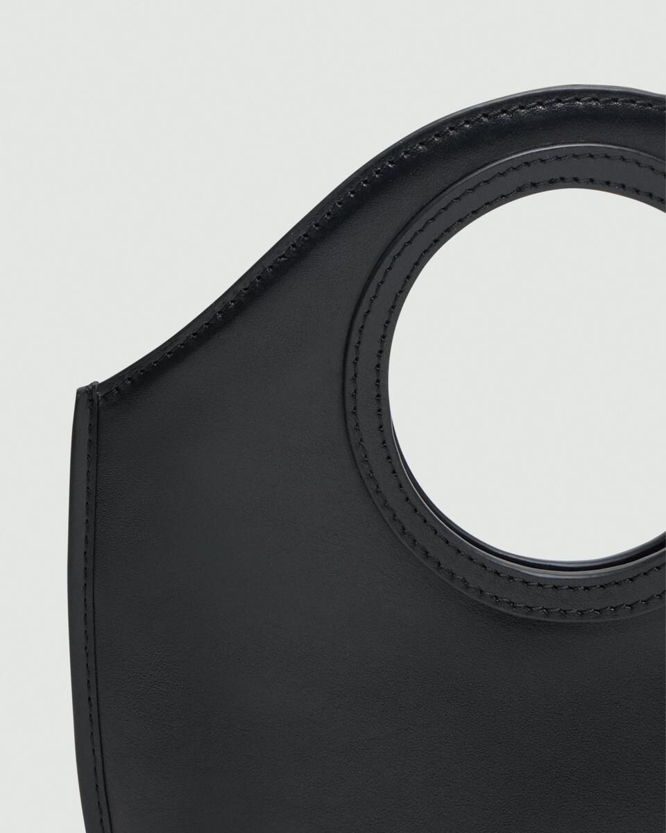 Mini Circle Bag in Leather