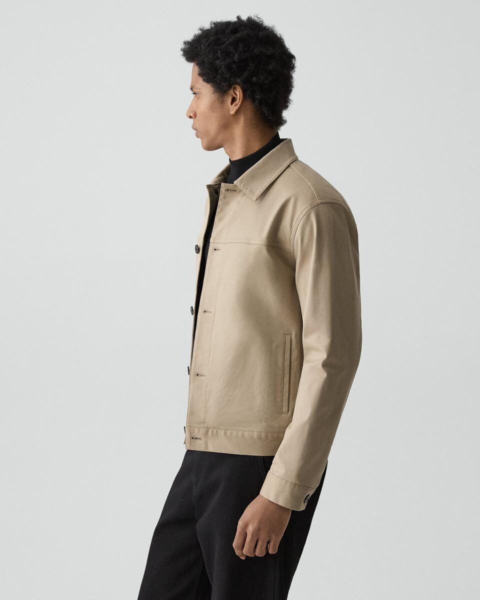 Button Jacket in Twill Stretch