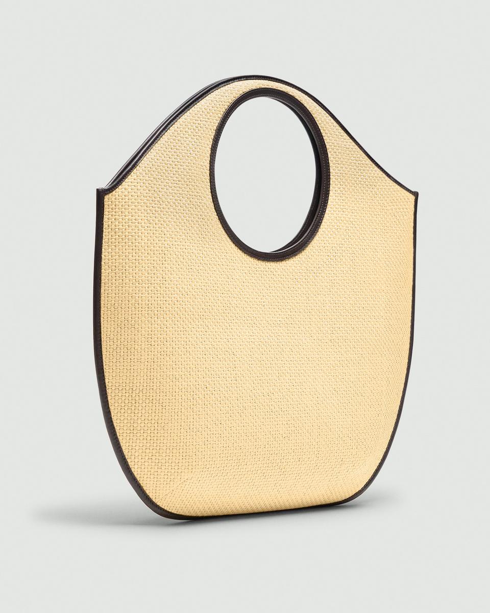 Circle Tote Bag in Raffia