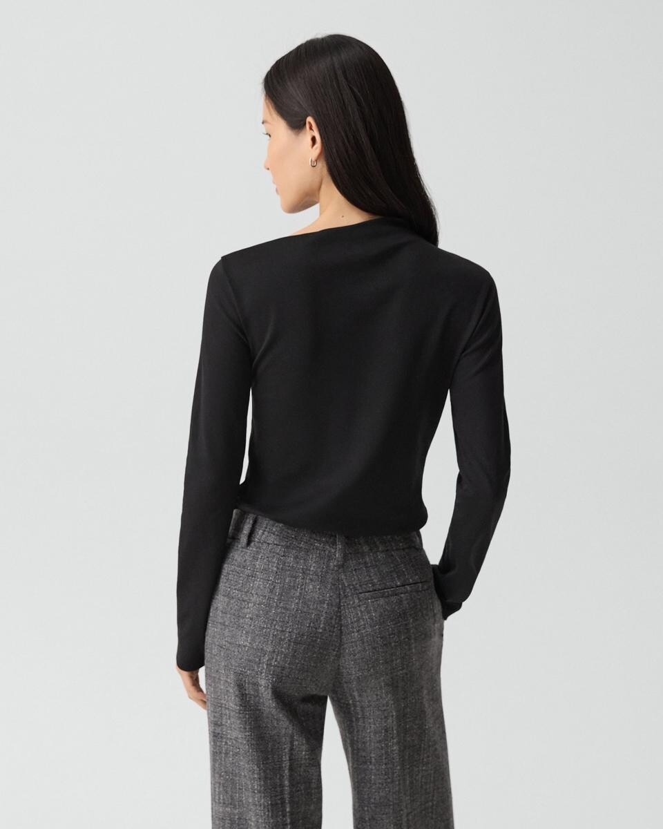 Twist Neck Top in Cotton Jersey