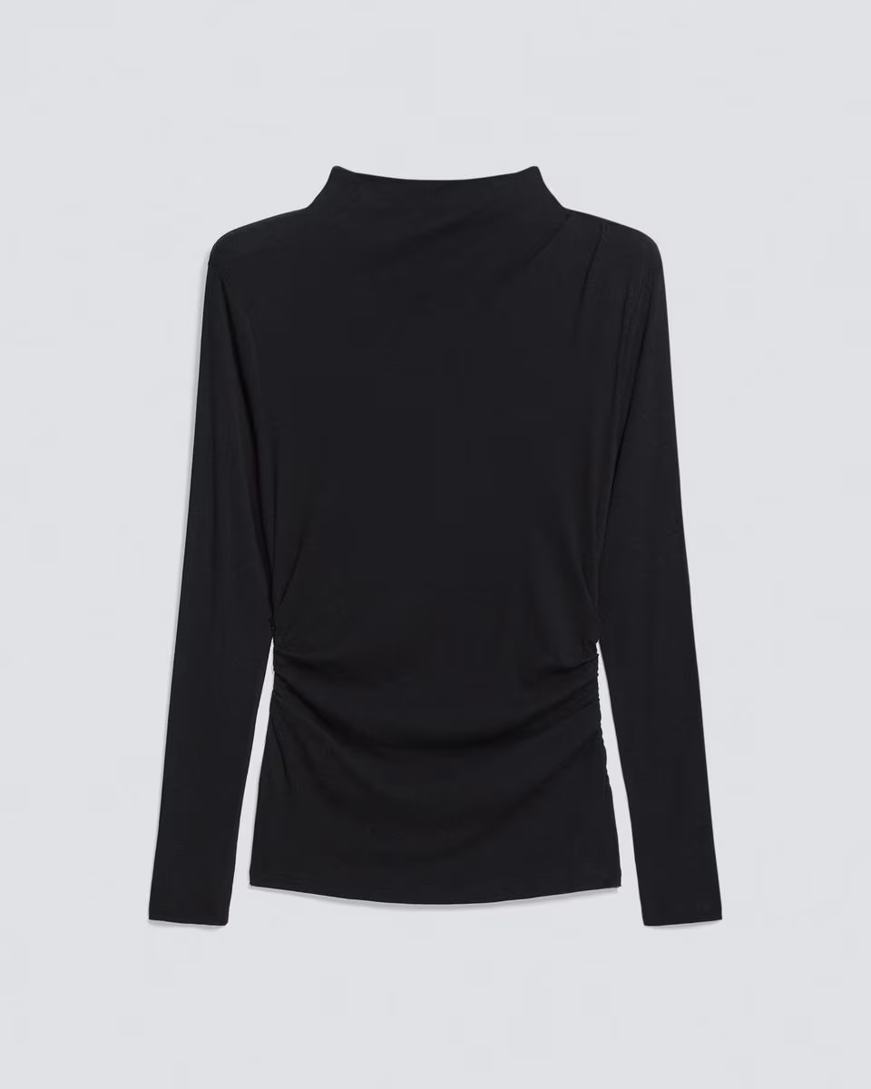 Mock Neck Top in Soft Rib