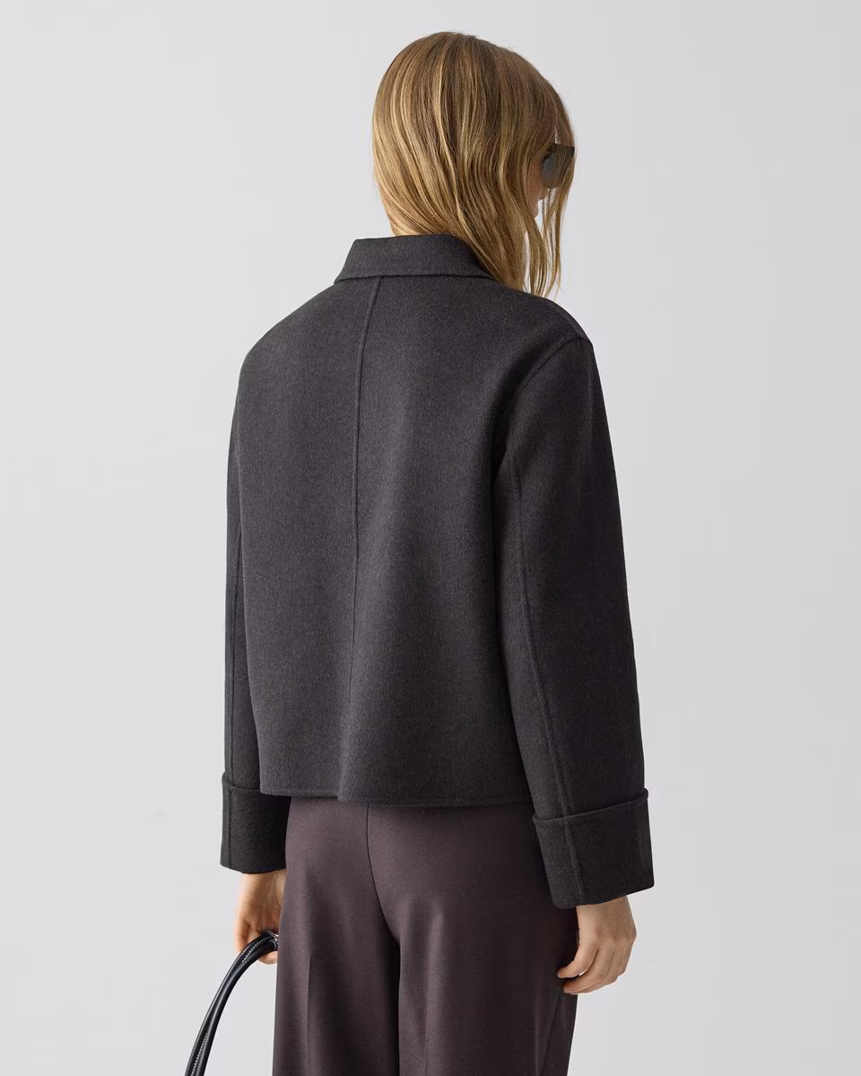 Boxy Cuff Jacket in Double-Face Wool-Cashmere