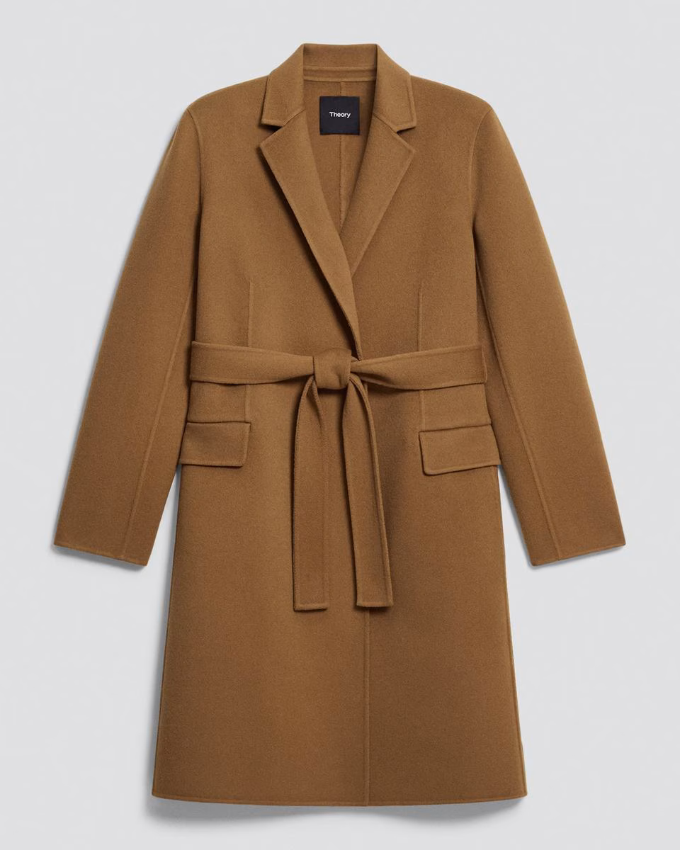 Belted Coat in Double-Face Wool-Cashmere