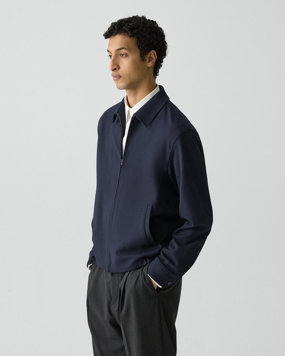 Blouson Zip Jacket in Precision Piqué
