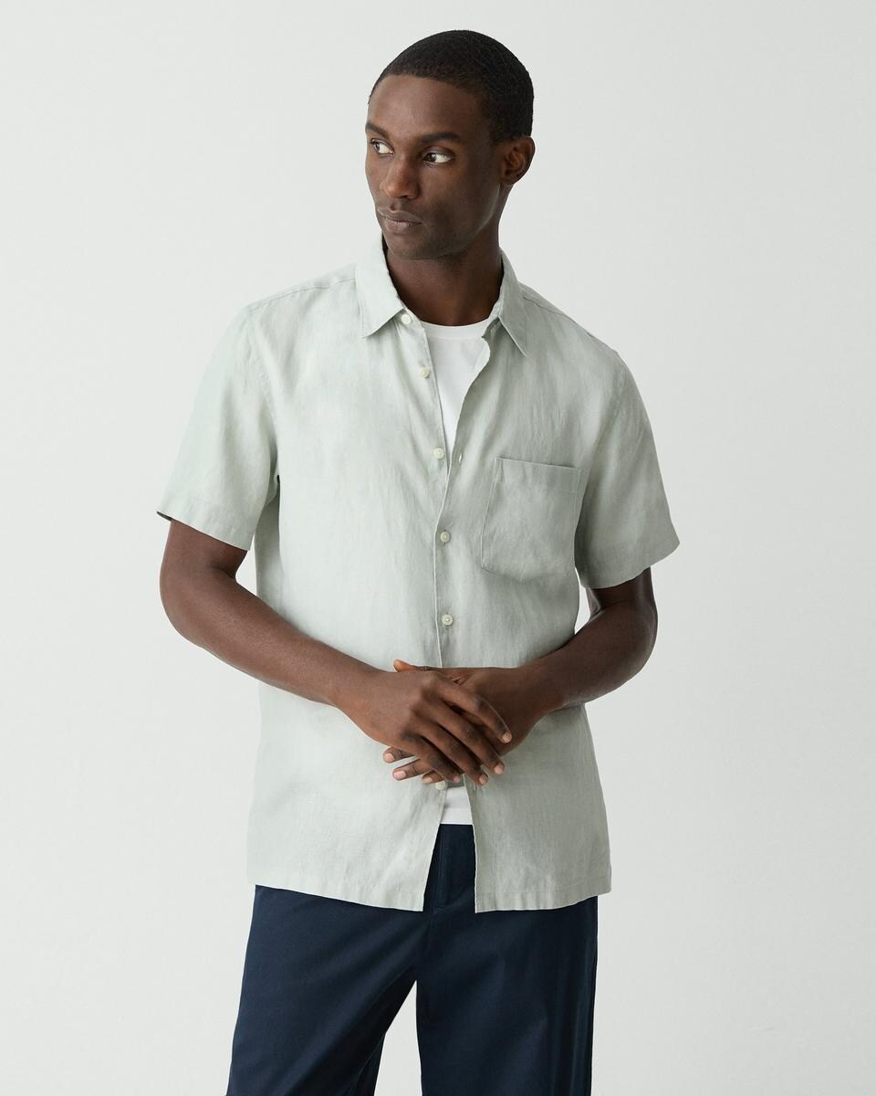 Irving Short-Sleeve Shirt in Relaxed Linen