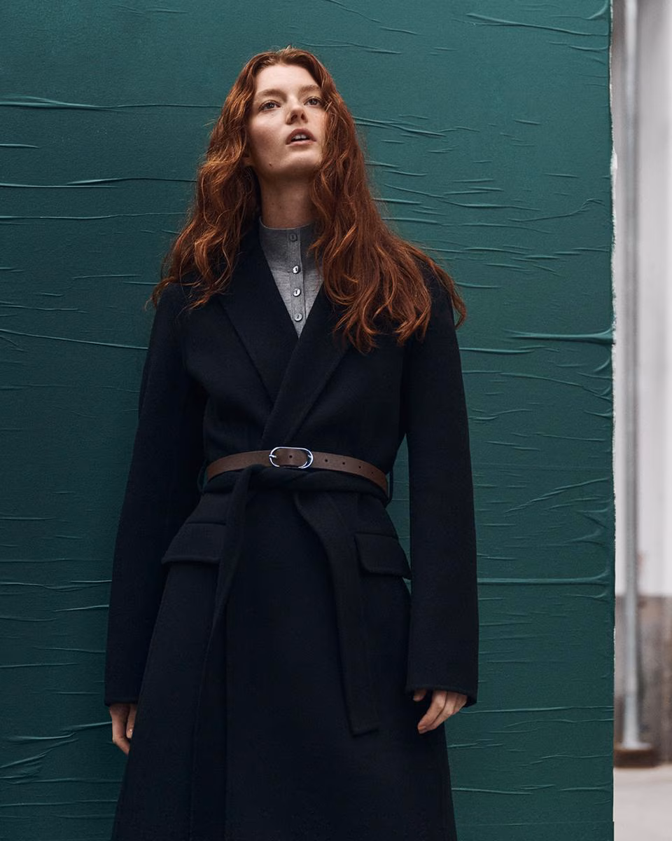 Belted Coat in Double-Face Wool-Cashmere