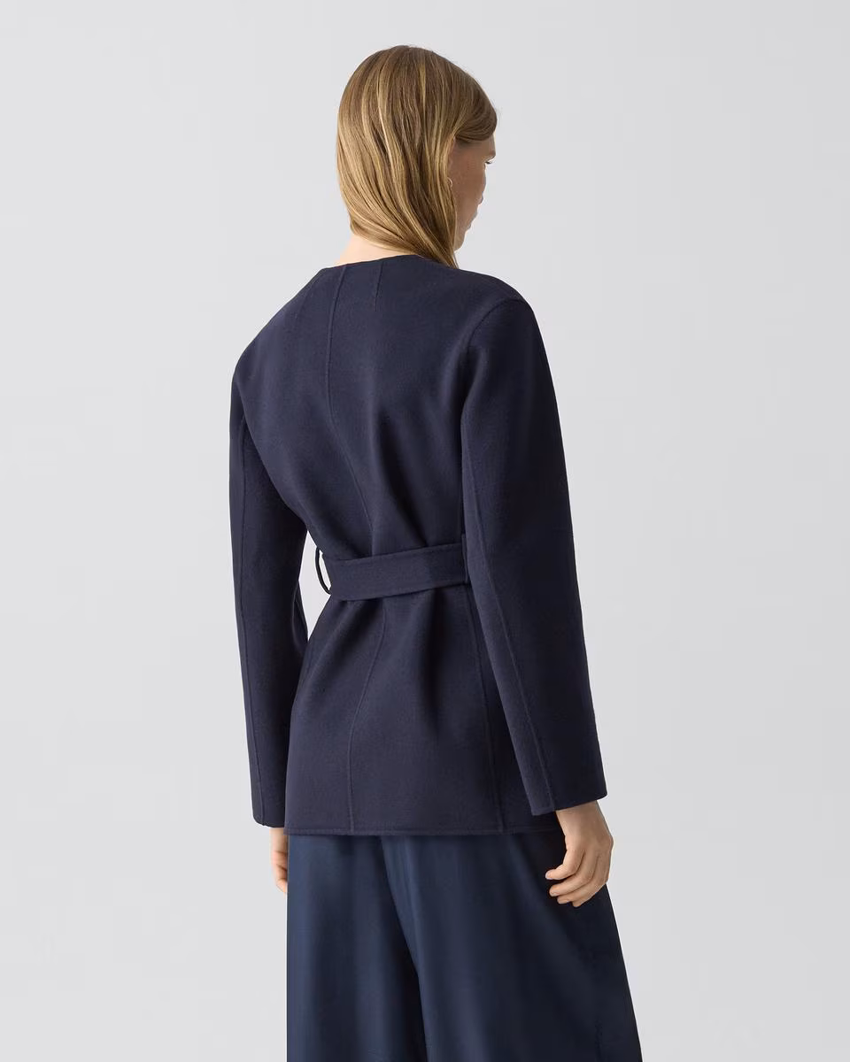 Cardigan Jacket in Double-Face Wool-Cashmere